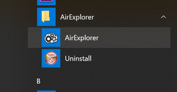 Air Explorerを起動 Air Explorerを起動