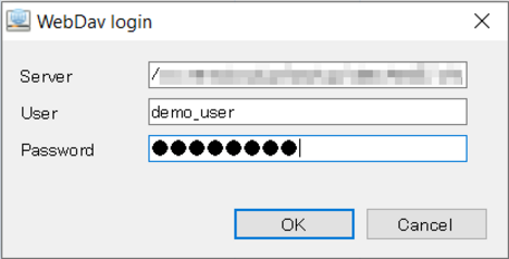 WebDAV対応アプリの接続先を設定 WebDAV対応アプリの接続先を設定