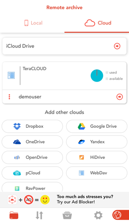 TeraCLOUD接続完了 TeraCLOUD接続完了